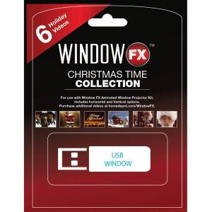 2 in. Window FX Christmas Time USB Collection with 6 Videos