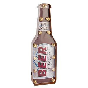 24 in. H Lighted Metal BEER Sign