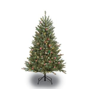 4.5 ft. Pre-Lit Fraser Fir Artificial Christmas Tree with 250 Multi-Colored UL listed Lights