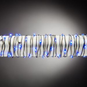 60-Light Outdoor Battery Operated LED Blue Micro Light String