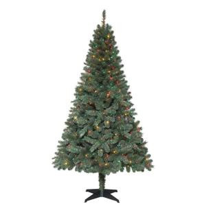 6.5 ft. Verde Spruce Artificial Christmas Tree with 400 Multi-Color Lights