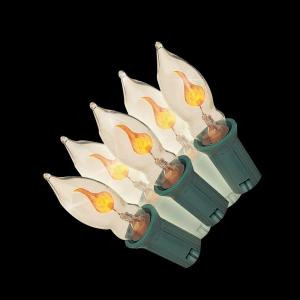 7-Light Clear Flicker Flame Light Set (Set of 2)