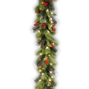 9 ft. Crestwood Spruce Garland with Clear Lights