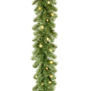 9 ft. Kincaid Spruce Garland with Clear Lights