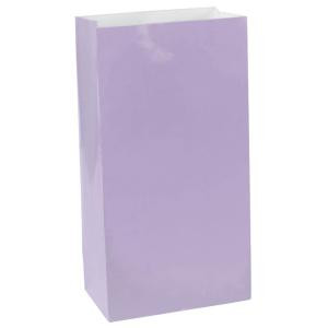 10 in. x 5.25 in. Lavender Paper Bags (12-Count, 9-Pack)