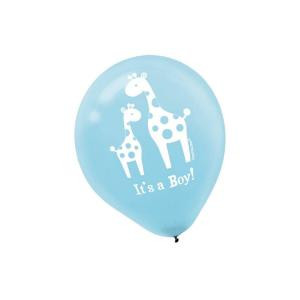 12 in. Blue Sweet Safari Boy Latex Balloons (15-Count, 5-Pack)