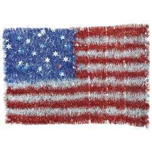12.8125 in. x 19 in. American Flag Tinsel (2-Pack)