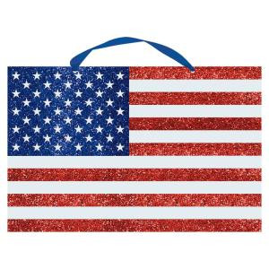 13 in. x 20 in. American Flag Glitter Sign (3-Pack)
