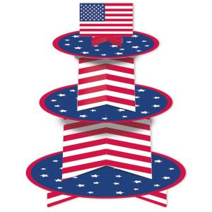 14.5 in. x 12 in. Patriotic Cupcake Stand (2-Pack)