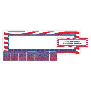 20 in. x 65 in. Red, White and Blue Personalized Giant Banner