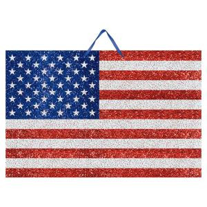 9.25 in. x 14.25 in. American Flag Glitter Sign (6-Pack)