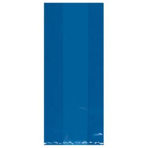 9.5 in. x 4 in. Bright Royal Blue Cellophane Party Bags (25-Count, 12-Pack)