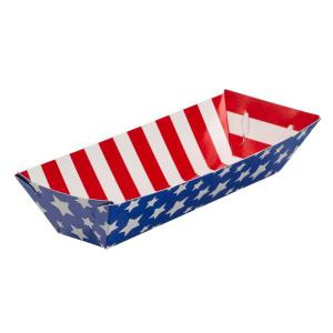 Patriotic Paper Food Trays (50-Count)