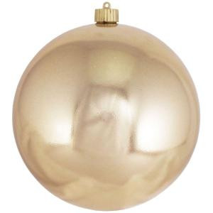 8 in. Gilded Gold Shatterproof Ball Ornament (Pack of 6)