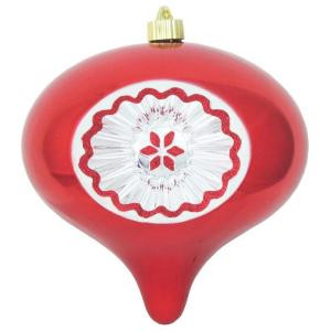 8 in. Sonic Red Shatterproof Reflector Onion Ornament (Pack of 6)