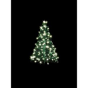 3 ft. Indoor/Outdoor Pre-Lit Incandescent Artificial Christmas Tree with Green Frame and 200 Clear Lights