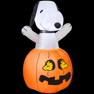 36 in. Inflatable Snoopy in Pumpkin with Woodstock