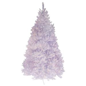7.5 ft. Pre-Lit Deluxe Winter White Fir Artificial Christmas Tree with Clear Lights