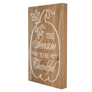 16 in. H Solid Wood Harvest Word Sign