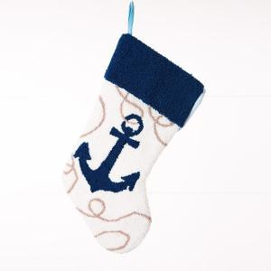 19 in. L Hooked Stocking, Anchor