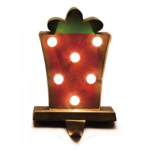 8.48 in. H Marquee LED Gift Box Stocking Holder