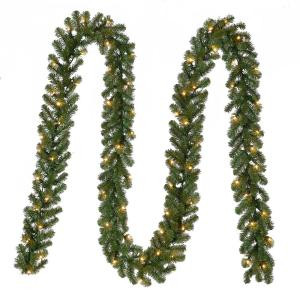18 ft. Pre-Lit Kingston Garland with Clear Lights