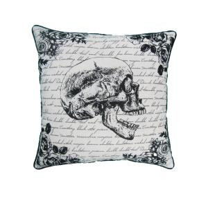 18 in. x 18 in. Skull Print Pillow