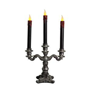 19 in. Candelabra with 3 LED-illuminated Tapered Candles