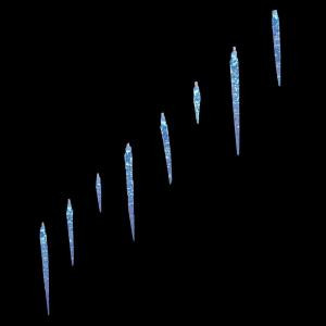 25-Light LED Blue Icicle Lights with Twinkle Function