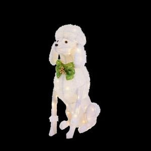 36 in. LED Lighted Sitting Poodle