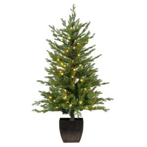 4 ft. Pre-Lit Warm White LED Potted Artificial Christmas Tree (Set of 2)