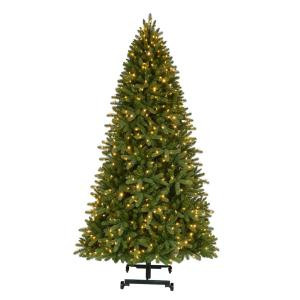 7 ft. to 9 ft. Pre-Lit LED Virginia Pine Grow and Stow Quick Set Artificial Christmas Tree with Color Changing Lights