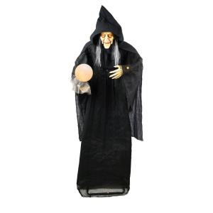 72 in. Standing Witch with Glowing Orb