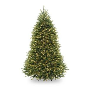 7.5 ft. Pre-Lit Dunhill Fir Hinged Artificial Christmas Tree with Clear Lights