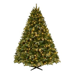 7.5 ft. Pre-Lit Grand Fir Quick Set Artificial Christmas Tree with Supernova Color Changing Lights