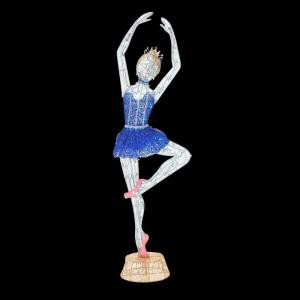 78 in. LED Lighted Twinkling Tinsel Ballerina