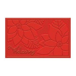 Poinsettia Contemporary 18 in. x 30 in. Impressions Holiday Mat