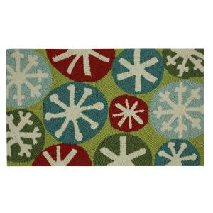 Snow Fun 17 in. x 29 in. Hand Hooked Holiday Mat