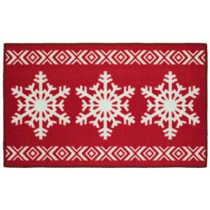 Snowflake Sweater 18 in. x 30 in. Printed Holiday Mat