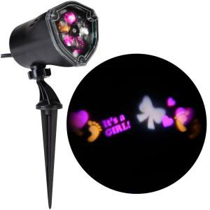 11.81 in. 1-Light Projection-Whirl-A-Motion-It's A Girl (CPPW) Light Stake