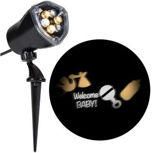 11.81 in. 1-Light Projection-Whirl-a-Motion-Welcome Baby (WWCC) Light Stake