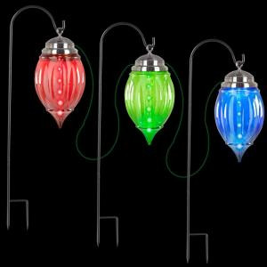 Multi-color Shooting Star Pathway Ornament Stakes (Set of 3)
