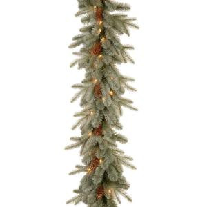 9 ft. Feel-Real Alaskan Spruce Artificial Garland with Pinecones and 50 Clear Lights