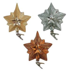 Holiday Shimmer Stars Glass Ornament (12-Count)