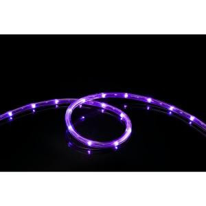 16 ft. Purple All Occasion Indoor Outdoor LED Rope Light 360° Directional Shine Decoration