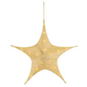 25 in. Gold Tinsel Star