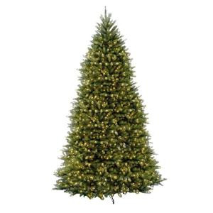 10 ft. Pre-Lit Dunhill Fir Hinged Artificial Christmas Tree with Clear Lights