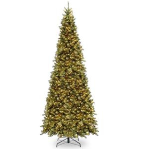 12 ft. Tiffany Fir Slim Tree with Clear Lights