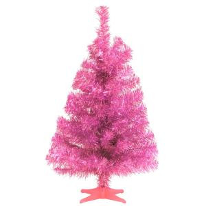 2 ft. Pink Tinsel Artificial Christmas Tree