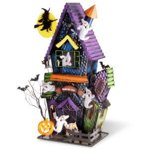 21 in. Ghost House Candle Holder